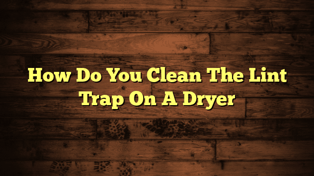 How Do You Clean The Lint Trap On A Dryer