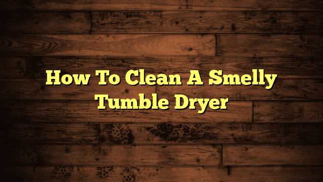How To Clean A Smelly Tumble Dryer