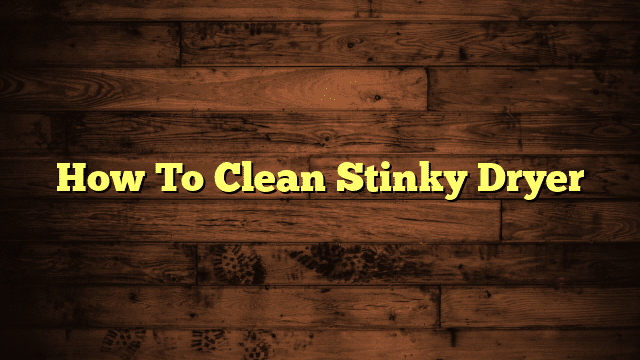 How To Clean Stinky Dryer