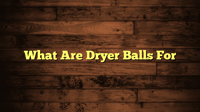 What Are Dryer Balls For