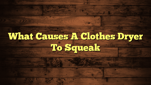 What Causes A Clothes Dryer To Squeak