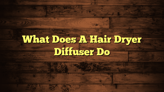 What Does A Hair Dryer Diffuser Do