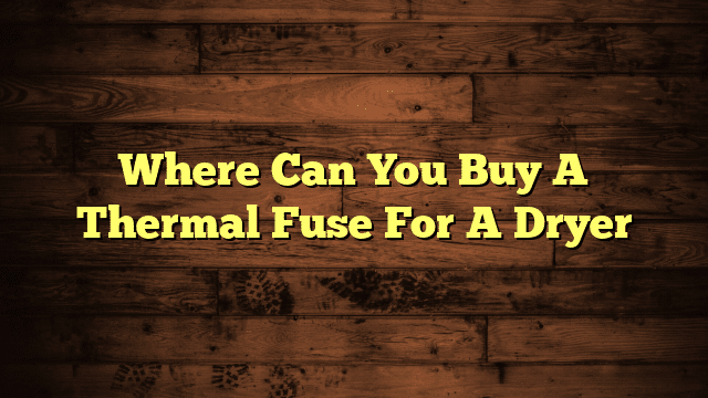 Where Can You Buy A Thermal Fuse For A Dryer