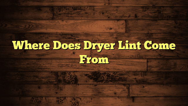Where Does Dryer Lint Come From
