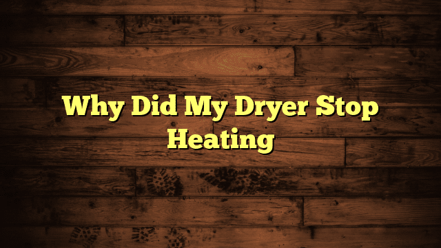 Why Did My Dryer Stop Heating