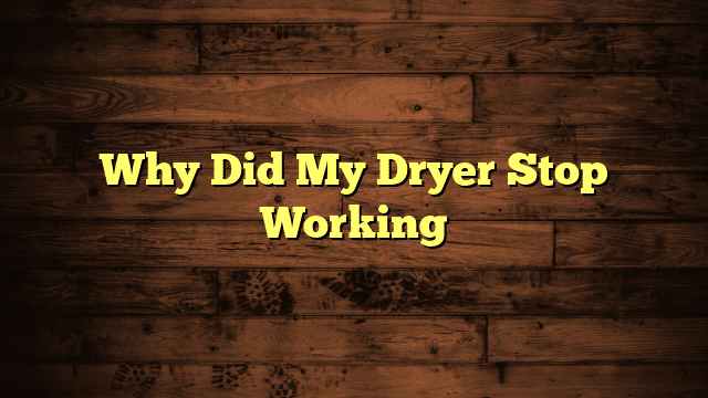 Why Did My Dryer Stop Working