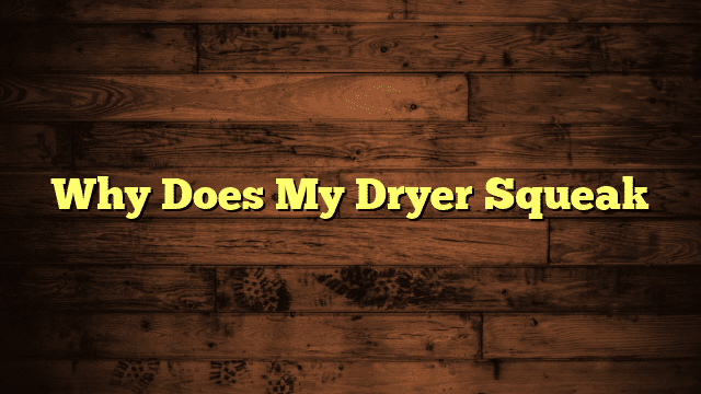 Why Does My Dryer Squeak
