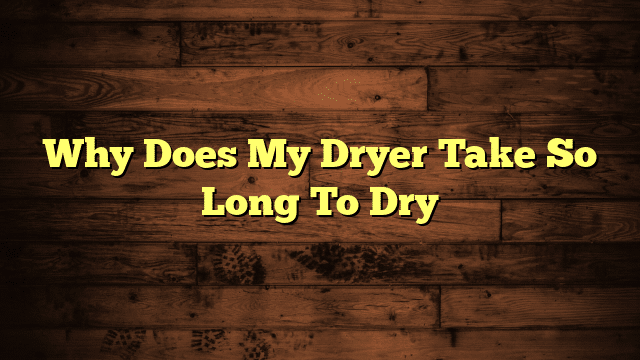 Why Does My Dryer Take So Long To Dry