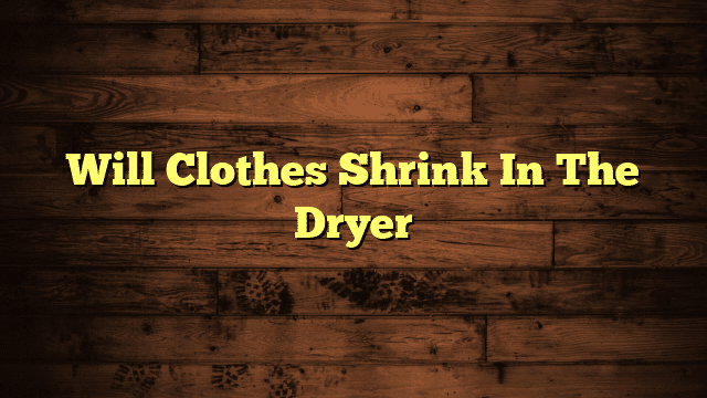 Will Clothes Shrink In The Dryer