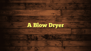 A Blow Dryer