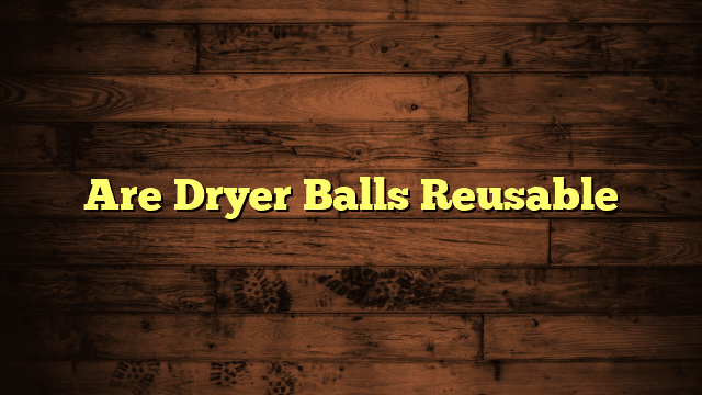 Are Dryer Balls Reusable