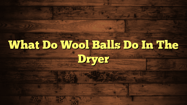 What Do Wool Balls Do In The Dryer