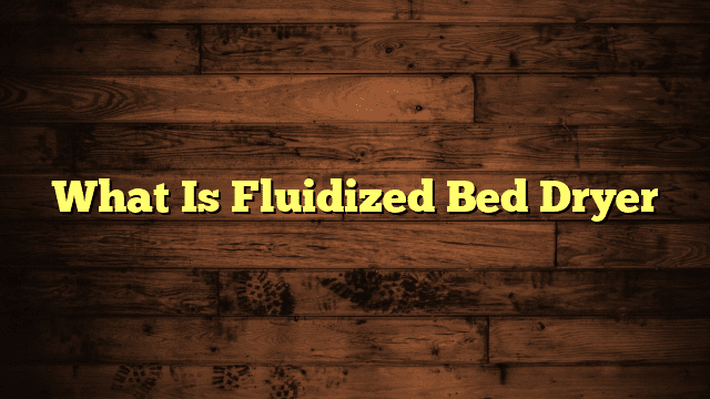 What Is Fluidized Bed Dryer