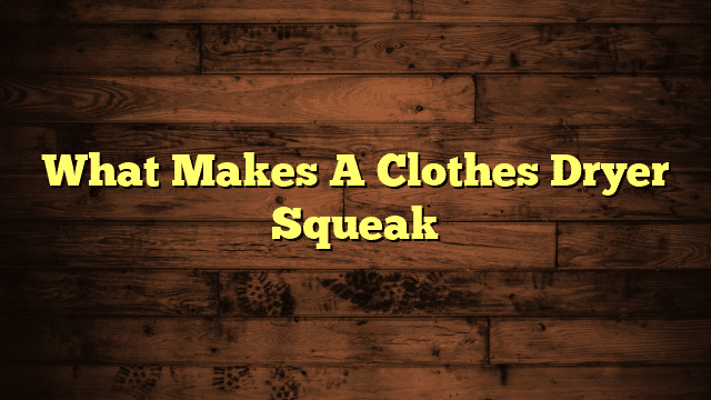 What Makes A Clothes Dryer Squeak