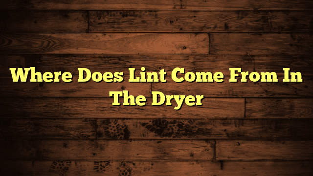 Where Does Lint Come From In The Dryer
