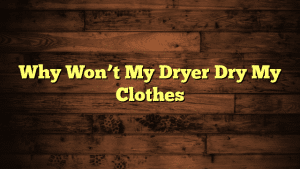 Why Won’t My Dryer Dry My Clothes