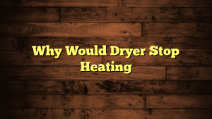 Why Would Dryer Stop Heating